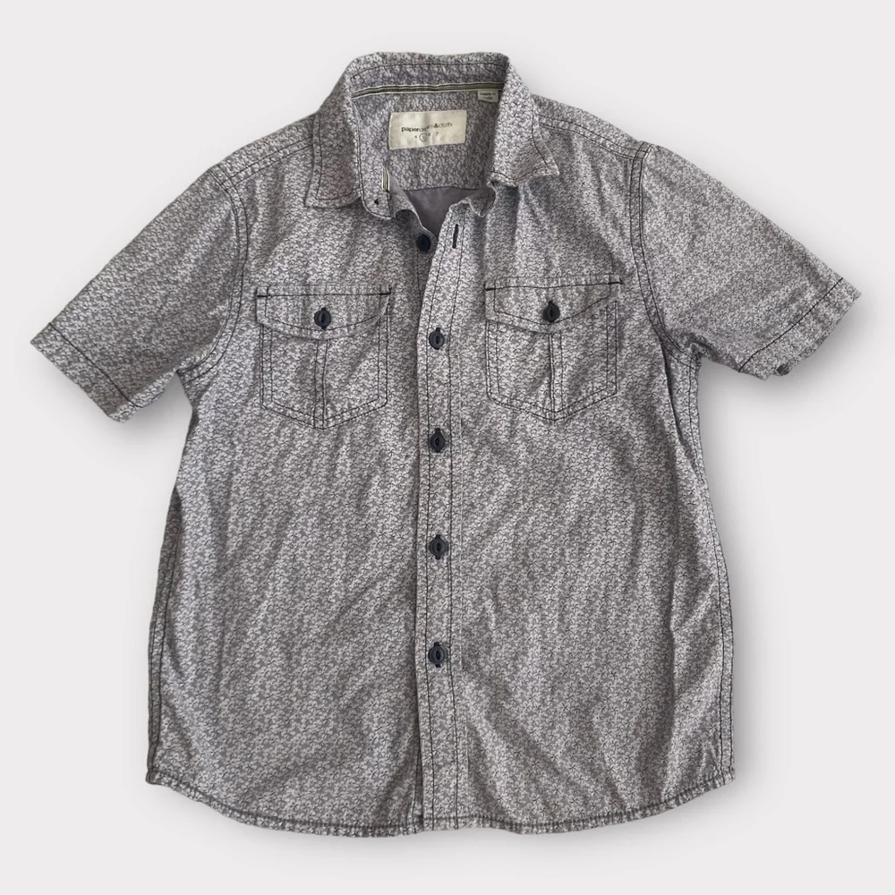 Paper Denim & Cloth Boys Child Button Up Shirt Size 5 100% Cotton Preppy